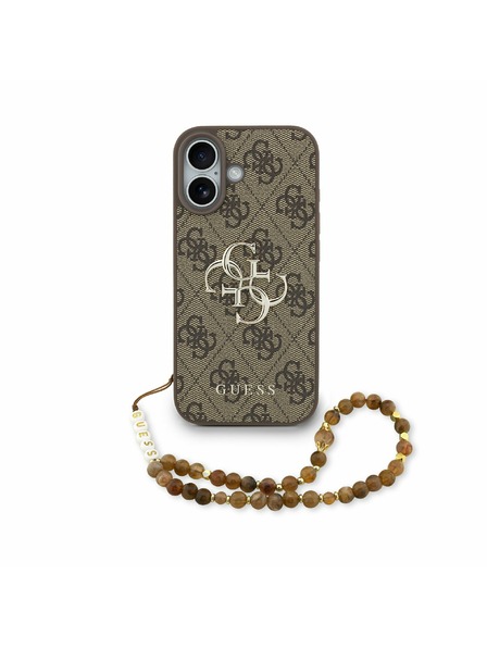 Guess Guess PU 4G Metal Logo Strap Zadnji ovoj za iPhone 17 Brown
