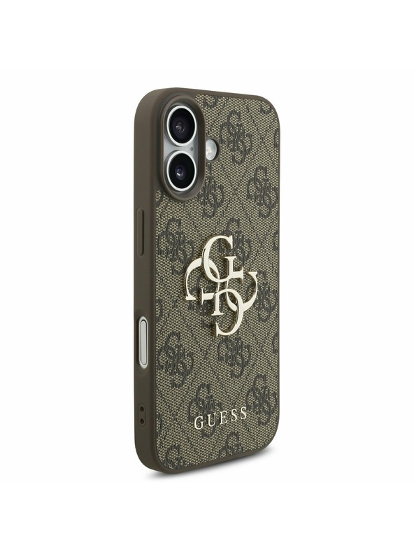 Guess Guess PU 4G Metal Logo Strap Zadnji ovoj za iPhone 17 Brown