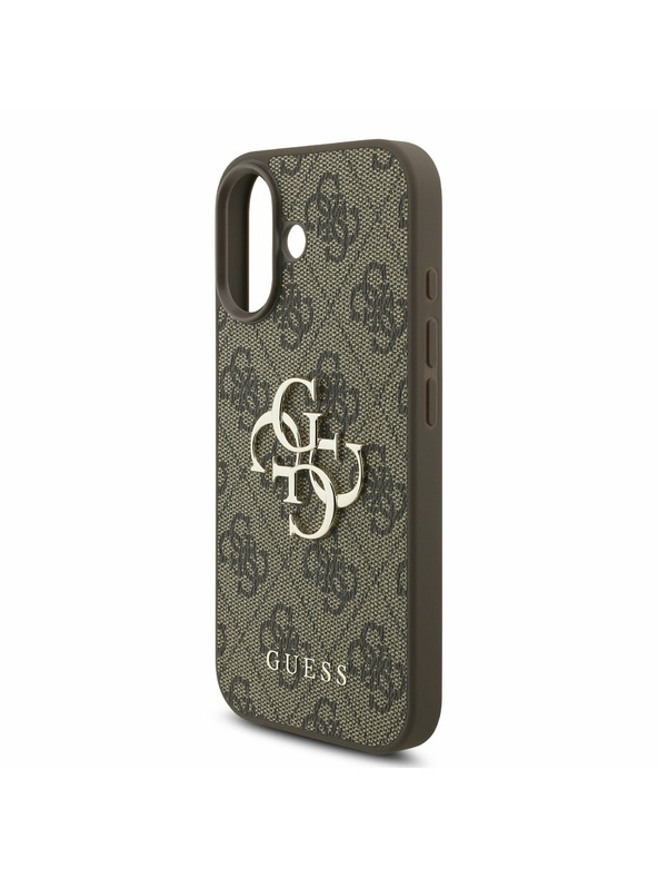 Guess Guess PU 4G Metal Logo Strap Zadnji ovoj za iPhone 17 Brown