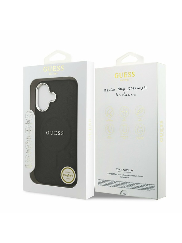 Guess Guess PU Saffiano MagSafe Zadnji ovoj za iPhone 17 Black