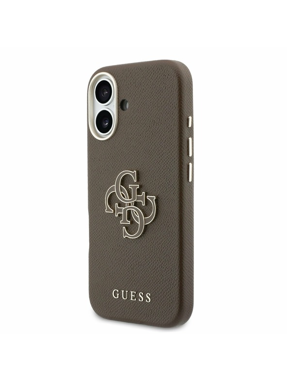 Guess Guess PU Resin Logo Zadnji ovoj za iPhone 17 Brown