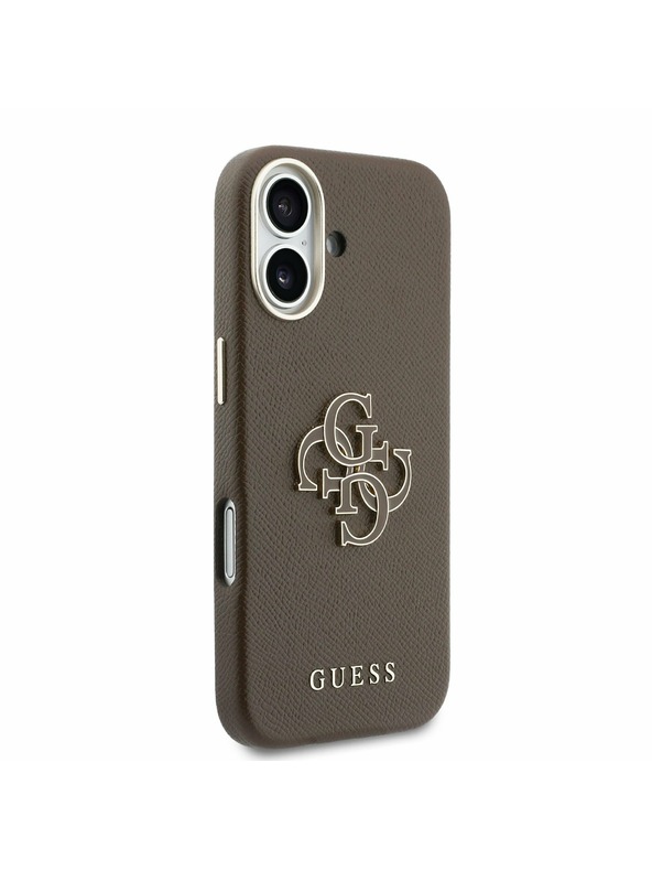 Guess Guess PU Resin Logo Zadnji ovoj za iPhone 17 Brown