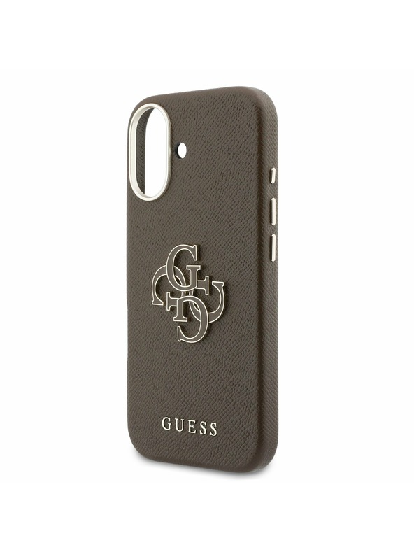 Guess Guess PU Resin Logo Zadnji ovoj za iPhone 17 Brown