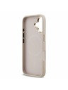 Guess Guess PU Leather 4G Strass Triangle Logo Gold Frame MagSafe Zadnji ovoj za iPhone 17 Pink