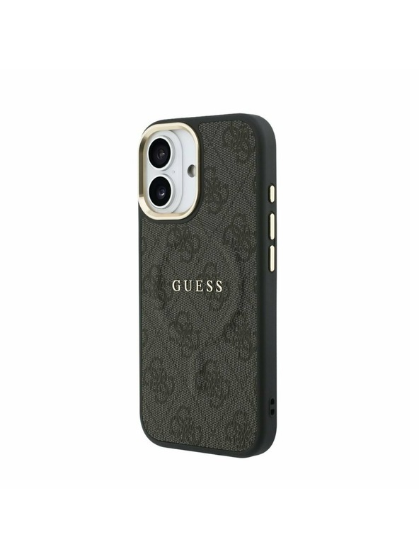 Guess Guess PU Leather 4G Gold Frame MagSafe Zadnji ovoj za iPhone 17 Black