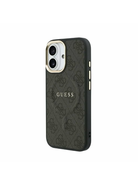Guess Guess PU Leather 4G Gold Frame MagSafe Zadnji ovoj za iPhone 17 Black
