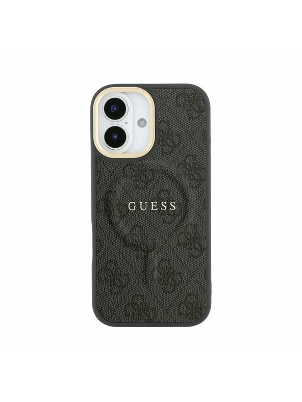 Guess Guess PU Leather 4G Gold Frame MagSafe Zadnji ovoj za iPhone 17 Black