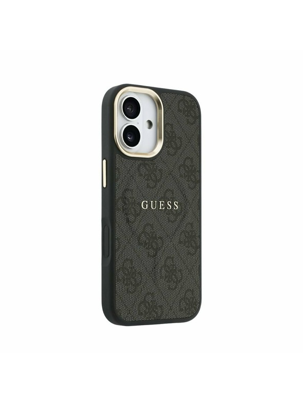 Guess Guess PU Leather 4G Gold Frame MagSafe Zadnji ovoj za iPhone 17 Black