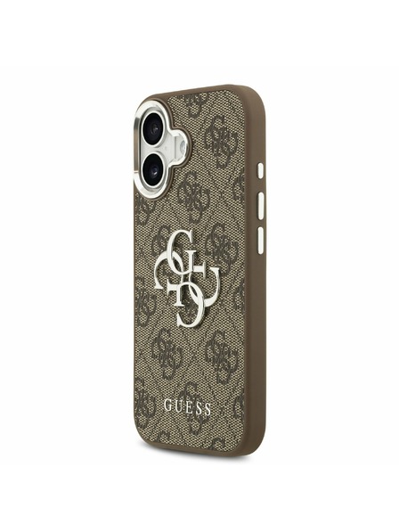 Guess Guess PU 4G Metal Logo Zadnji ovoj za iPhone 17 Silver Brown