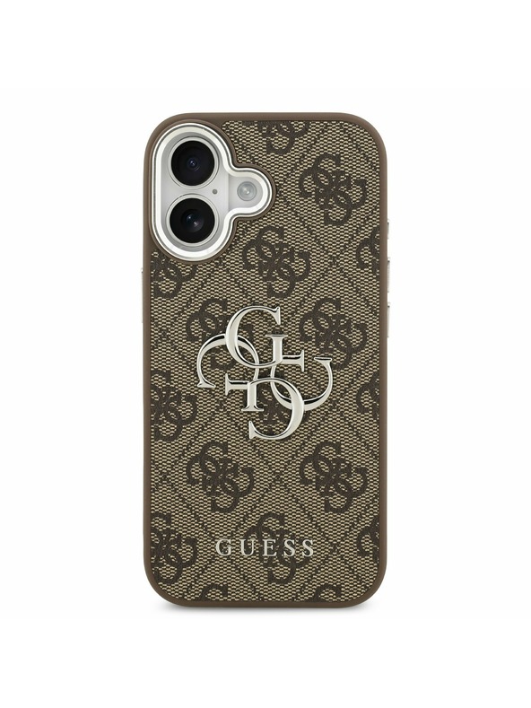 Guess Guess PU 4G Metal Logo Zadnji ovoj za iPhone 17 Silver Brown