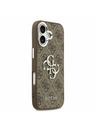 Guess Guess PU 4G Metal Logo Zadnji ovoj za iPhone 17 Silver Brown