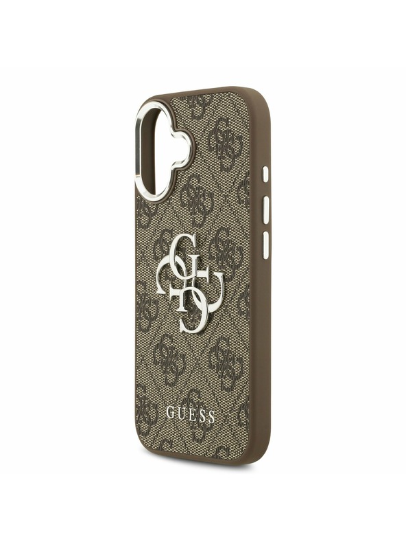 Guess Guess PU 4G Metal Logo Zadnji ovoj za iPhone 17 Silver Brown