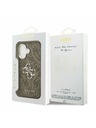 Guess Guess PU 4G Metal Logo Zadnji ovoj za iPhone 17 Silver Brown