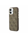 Guess Guess PU Leather 4G Gold Frame MagSafe Zadnja Ovojnica za iPhone 17 Brown