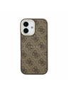 Guess Guess PU Leather 4G Gold Frame MagSafe Zadnja Ovojnica za iPhone 17 Brown