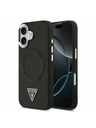Guess Guess PU Leather Triangle Logo MagSafe Zadnja Ovojnica za iPhone 17 Black