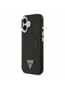 Guess Guess PU Leather Triangle Logo MagSafe Zadnja Ovojnica za iPhone 17 Black