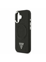 Guess Guess PU Leather Triangle Logo MagSafe Zadnja Ovojnica za iPhone 17 Black