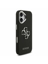 Guess Guess PU Grained 4G Metal Logo Zadnja Ovojnica za iPhone 17 Black