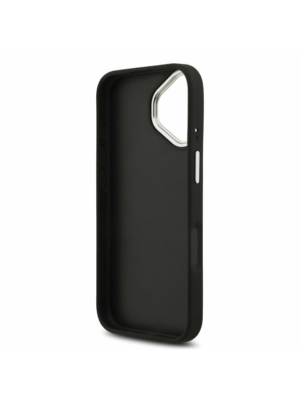 Guess Guess PU Grained 4G Metal Logo Zadnja Ovojnica za iPhone 17 Black
