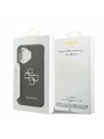 Guess Guess PU Grained 4G Metal Logo Zadnja Ovojnica za iPhone 17 Black