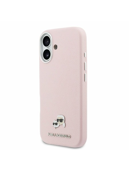 Karl Lagerfeld Karl Lagerfeld PU Karl and Choupette Heads Pins MagSafe Zadnja Ovojnica za iPhone 17 Pink