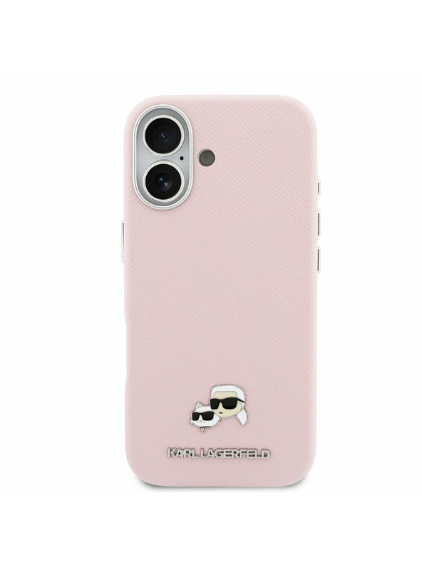 Karl Lagerfeld Karl Lagerfeld PU Karl and Choupette Heads Pins MagSafe Zadnja Ovojnica za iPhone 17 Pink