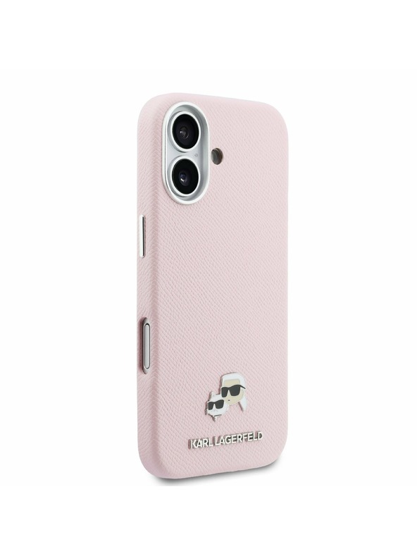 Karl Lagerfeld Karl Lagerfeld PU Karl and Choupette Heads Pins MagSafe Zadnja Ovojnica za iPhone 17 Pink