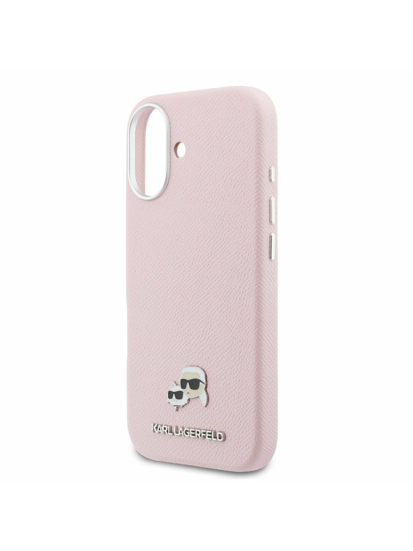 Karl Lagerfeld Karl Lagerfeld PU Karl and Choupette Heads Pins MagSafe Zadnja Ovojnica za iPhone 17 Pink