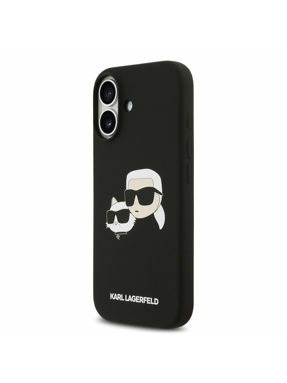Karl Lagerfeld Karl Lagerfeld Liquid Silicone Double Heads MagSafe Zadnja Ovojnica za iPhone 17 Black