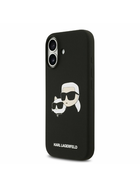 Karl Lagerfeld Karl Lagerfeld Liquid Silicone Double Heads MagSafe Zadnja Ovojnica za iPhone 17 Black