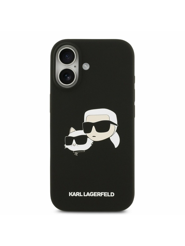 Karl Lagerfeld Karl Lagerfeld Liquid Silicone Double Heads MagSafe Zadnja Ovojnica za iPhone 17 Black