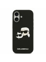 Karl Lagerfeld Karl Lagerfeld Liquid Silicone Double Heads MagSafe Zadnja Ovojnica za iPhone 17 Black