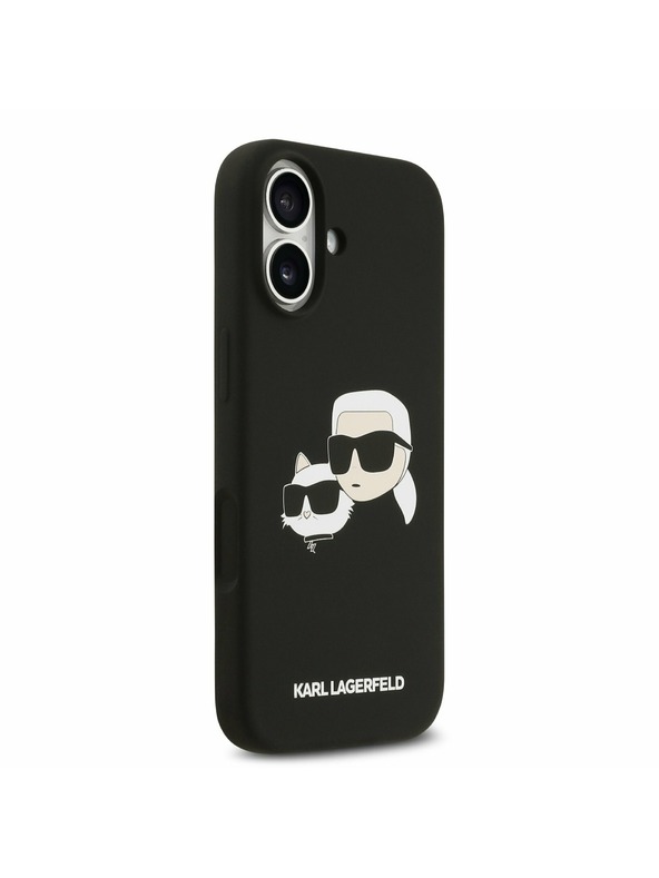 Karl Lagerfeld Karl Lagerfeld Liquid Silicone Double Heads MagSafe Zadnja Ovojnica za iPhone 17 Black