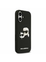 Karl Lagerfeld Karl Lagerfeld Liquid Silicone Double Heads MagSafe Zadnja Ovojnica za iPhone 17 Black