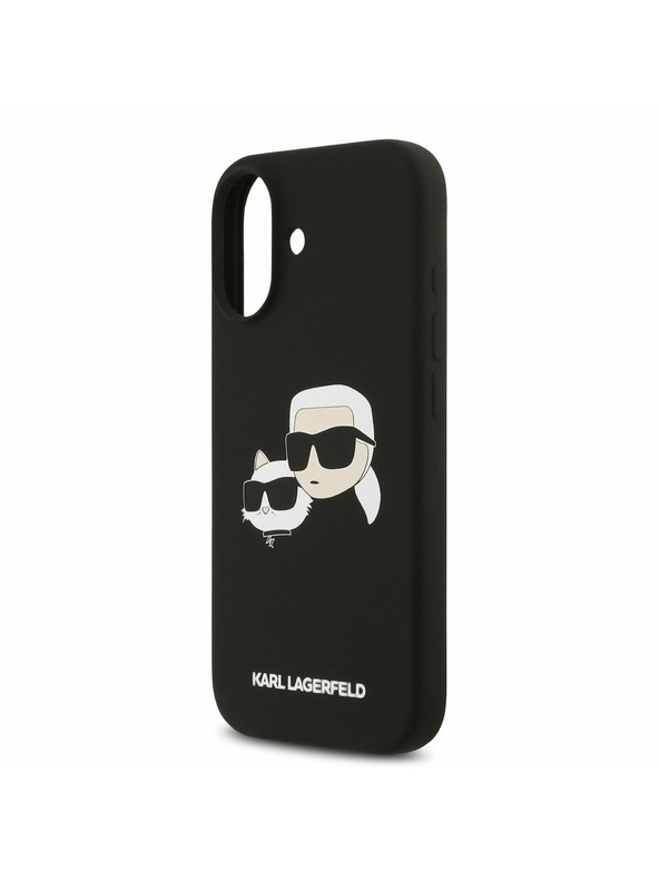 Karl Lagerfeld Karl Lagerfeld Liquid Silicone Double Heads MagSafe Zadnja Ovojnica za iPhone 17 Black