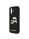 Karl Lagerfeld Karl Lagerfeld Liquid Silicone Double Heads MagSafe Zadnja Ovojnica za iPhone 17 Black