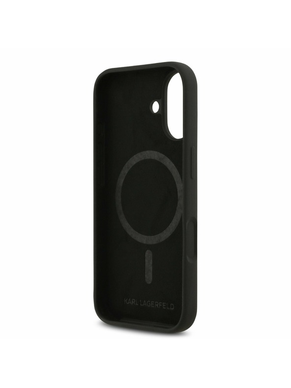 Karl Lagerfeld Karl Lagerfeld Liquid Silicone Double Heads MagSafe Zadnja Ovojnica za iPhone 17 Black
