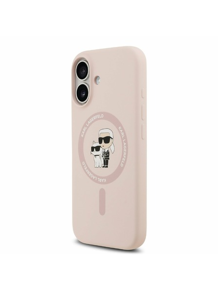 Karl Lagerfeld Karl Lagerfeld Liquid Silicone Karl and Choupette MagSafe Zadnja Ovojnica za iPhone 17 Pink