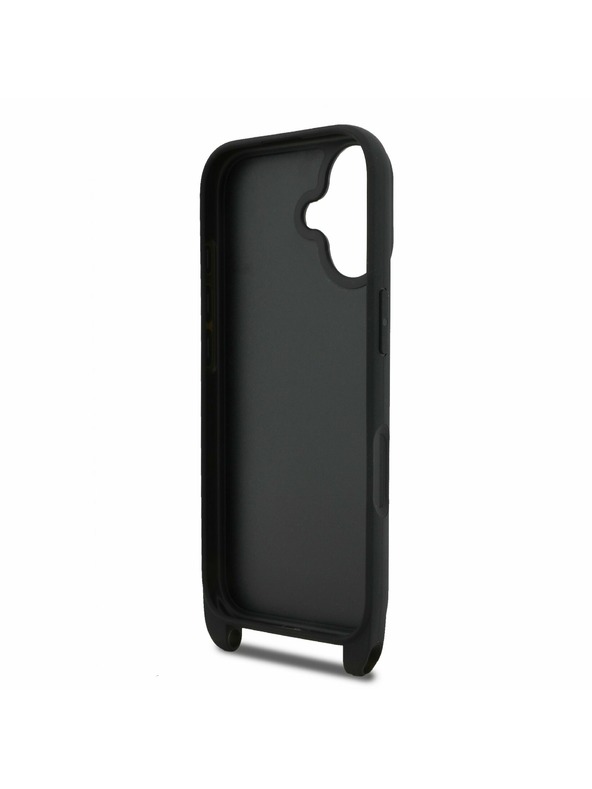 Karl Lagerfeld Karl Lagerfeld Saffiano Crossbody Naramnica Metal Karl and Choupette Zadnja Ovojnica za iPhone 17 Black