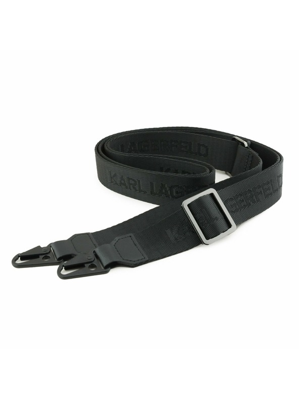 Karl Lagerfeld Karl Lagerfeld Saffiano Crossbody Naramnica Metal Karl and Choupette Zadnja Ovojnica za iPhone 17 Black