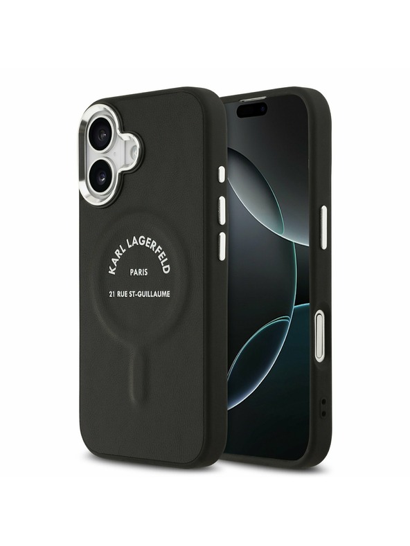 Karl Lagerfeld Karl Lagerfeld PU RSG Logo MagSafe Zadnja Ovojnica za iPhone 17 Black