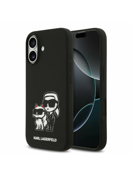 Karl Lagerfeld Karl Lagerfeld Liquid Silicone K&CH Sketch MagSafe Zadnja Ovojnica za iPhone 17 Black