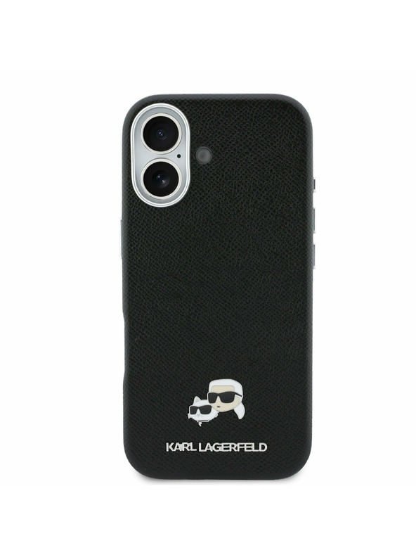 Karl Lagerfeld Karl Lagerfeld PU Karl and Choupette Heads Pins MagSafe Zadnja Ovojnica za iPhone 17 Black