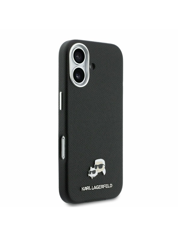 Karl Lagerfeld Karl Lagerfeld PU Karl and Choupette Heads Pins MagSafe Zadnja Ovojnica za iPhone 17 Black
