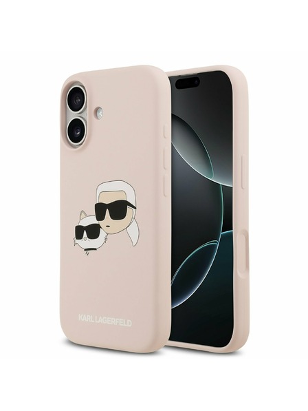Karl Lagerfeld Karl Lagerfeld Liquid Silicone Double Heads MagSafe Zadnja Ovojnica za iPhone 17 Pink