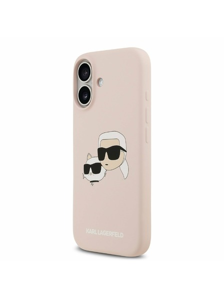 Karl Lagerfeld Karl Lagerfeld Liquid Silicone Double Heads MagSafe Zadnja Ovojnica za iPhone 17 Pink