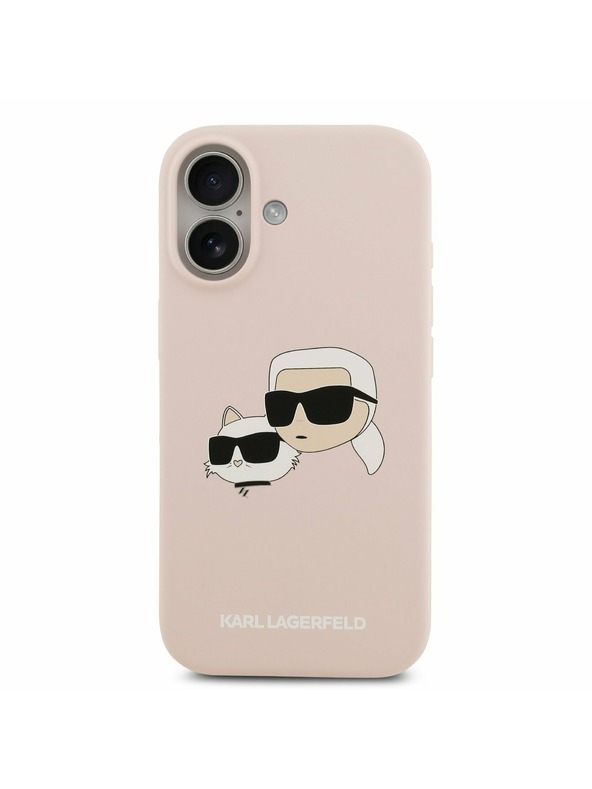 Karl Lagerfeld Karl Lagerfeld Liquid Silicone Double Heads MagSafe Zadnja Ovojnica za iPhone 17 Pink