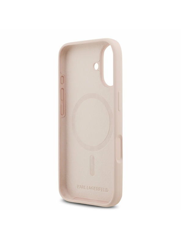 Karl Lagerfeld Karl Lagerfeld Liquid Silicone Double Heads MagSafe Zadnja Ovojnica za iPhone 17 Pink