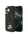 Karl Lagerfeld Karl Lagerfeld PU Karl and Choupette Heads Pins MagSafe Zadnja Ovojnica za iPhone 17 Black